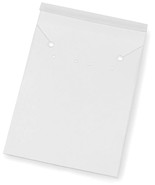 Jewelry Cards 3.13 X 2.06 Inches White PVC - £21.70 GBP