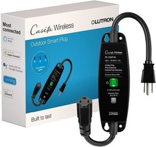 Weatherproof Lutron Caséta Outdoor Smart Plug On/Off Switch |, Bl | Black - $103.94
