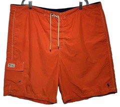 Polo Ralph Lauren Swim Trunks Shorts Mens 2XB Big 8.5&quot; Inseam Nylon Orange - PD - £12.81 GBP