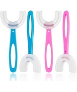 Kids U Shaped Toothbrush for 2-8 Years Old, 4 Pack Blue - £7.13 GBP