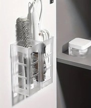 Wall-Mounted Hair Curler Storage Rack clear color -no nail needed Free P... - £4.89 GBP