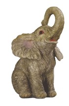 Safari Savanna Grasslands Wildlife African Bush Elephant Lifting Trunk F... - $18.99