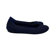 Rothy’s Round Toe Ballet Flats Shoes Slip On Navy Blue Womens Size 6.5 - $79.19