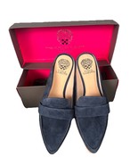 NIB Vince Camuto VC-Kirstie Dark Navy Pure Suede Slide Slip-on 9.5 Mule ... - $46.43