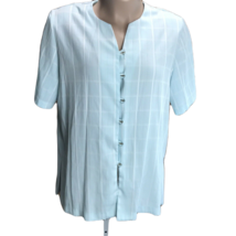 Anthony Richards Women&#39;s Classy Button Up Shirt ~ Sz 20 ~Blue ~ Short Sleeve  - $20.69
