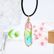 Gift Women&#39;s Transparent Geometric Diamond Crystal Necklace - $8.25