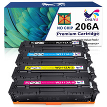 4X Black Color Toner Compatible For Hp 206A W2110A No Chip M283Fdw M282N... - $91.99