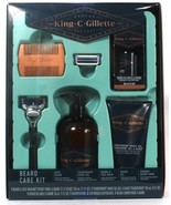 King C Gillette 5 Piece Beard Care Kit Neck Razor Shave Gel Wash Oil &amp; Comb - $874.12 MXN