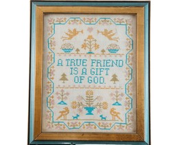 Vintage Needlepoint &quot;A true Friend is A Gift From &quot; - £118.25 GBP