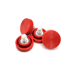 M8 x 10mm Red Knurled Thumb Screws 26mm Clamping Knob Stainless Steel 4 Pack - $13.59