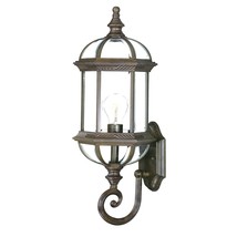 Antique Brown Cylindrical Lantern Wall Light - $207.04 CAD