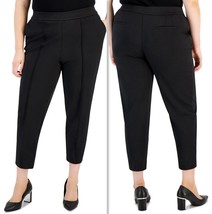 TAHARi ASL Plus Size Pants Women&#39;s Ponte Mid-Rise Front-Seamed in Black ... - $550.86 MXN