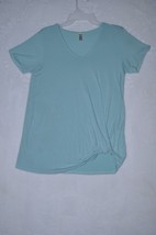 Magic Fit Size L Women&#39;s Knot Tied T-shirt Light Blue - $6.99