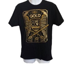 Utah Comic-Con T Shirt Comic Con  Mens Size M Medium Black W/ Gold Foil - $16.92