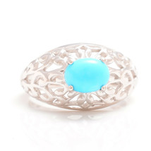 Artisan Crafted Sterling Silver Turquoise Ring Jewelry - £19.02 GBP
