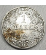 1910-A Germany 1 Mark .900 Fine Silver CH XF+ Coin AE51 - £17.40 GBP