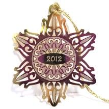 2012 Subscriber Thank You Bonus Star Danbury Mint Christmas Ornament Gold Plated - £78.62 GBP