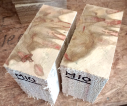 TWO FLAME BOXELDER BOWL BLANKS LATHE TURNING BLOCKS LUMBER 6&quot; X 6&quot; X 3&quot; M10 - £30.97 GBP