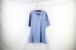 Ralph Lauren Purple Label Mens XL Short Sleeve Collared Pocket Polo Shirt Blue - £46.42 GBP