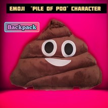 Pile Of Poo Character Zany Emoji  Plushy Backpack  W/Straps Made To Last! - £17.38 GBP