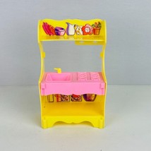 Mattel Inc Barbie 2002 Yellow Pink Kitchen Sink Stove Cabinet Pretend Play Toy - $13.00