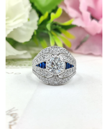 Vintage Art Deco Engagement Bezel Set Round Estate Jewelry Anniversary G... - $169.36