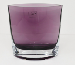 LSA International Amethyst Purple Handcrafted Mouthblown Vase - £23.34 GBP