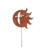 35 Inch Sun/Moon Rusted Garden Stake - $32.90 CAD
