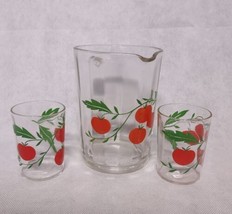 Libbey Cherries Swanky Swigs Juice Glasses and Pitcher - £29.07 GBP
