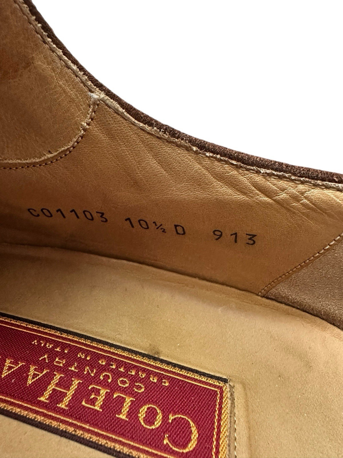 Cole Haan Country Wingtip Oxford Suede Loafers Man 10.5 D US Shoes Italy Brown  Item image 6