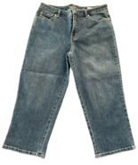 Style &amp; Co Denim Capri Cotton Blend Blue Jeans Womens Size 12 - $21.50 CAD