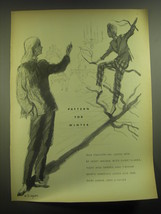 1945 Lord & Taylor Joset Walker Country-Ski Lodge Fashion Ad - de la Reguera - $18.49