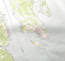 Map Robbinston Maine 1977 Topographic Geological Survey 1:24000 27 x 22&quot; TOPO8 - $52.49