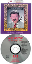 Jack Greene signed 1991 He is my everything Album Cover w/CD &amp; Case- JSA #GG0833 - £46.37 GBP