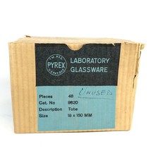 Vintage Pyrex Laboratory Glassware Box of 42 Test Tubes Size 18 x 150mm - $88.11