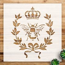 Bee Laurel Wreath Stencil Pattern for Home Decor and Crafts, Reusable My... - $272.70 MXN