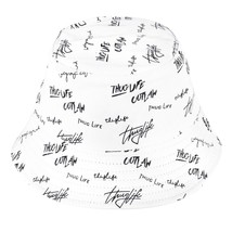 New Unisex Cotton Bucket Hats Letters Double Side Men Sunshades Women Caps Outdo - £18.82 GBP