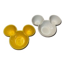 2 Disney Eats Mickey Ears Appetizer Bowls Snack Prep Trinket White Yello... - £17.78 GBP