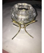 Bleikristall Votive Candle Holder 24% Leaded Crystal Diamond Cut with Go... - €25,48 EUR