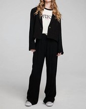 Chaser santana pinstripe blazer in black with white pinstripe - size S - £30.28 GBP