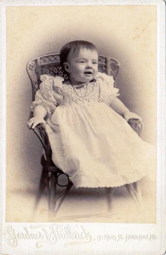 Primary image for Grace Elnora Burgess Cabinet Photo of Child - Kennebunk, Maine, ca. 1893