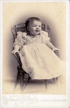 Grace Elnora Burgess Cabinet Photo of Child - Kennebunk, Maine, ca. 1893 - £13.82 GBP