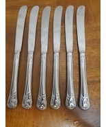 Oxford Hall (6) Stainless Steel Dinner Knives Flatware Silverware 9 in J... - $256.71 MXN