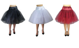 Black Red White Petticoat Rockabilly Retro Swing Crinolin Vintage 50s Pin Up - £32.09 GBP