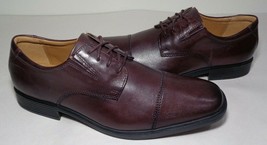 Clarks Size 9.5 M TILDEN CAP Wine Leather Lace Oxfords New Men&#39;s Shoes - £94.17 GBP