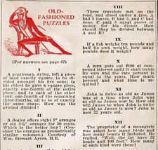 Old Fashioned Puzzles Riddles 1965 Almanac Trivia Questions Ephemera DWNN4 - $19.99