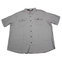 Wrangler Shirt Mens 2XL Gray Cowboy Western Workwear Hike Fish Dress Button Up - £14.45 GBP