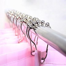 Shower Curtain Hooks, FAMELEY Double Shower Curtain Rings Stainless Stee... - $14.99