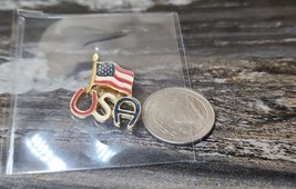 USA Flag Patriotic Enamel Pin Hat Tie Lapel Pinback Souvenir - £4.51 GBP