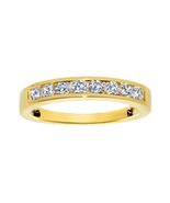 14k Yellow Gold 0.5ct Channel Diamonette CZ Wedding Band Women’s Size 6 - $274.00